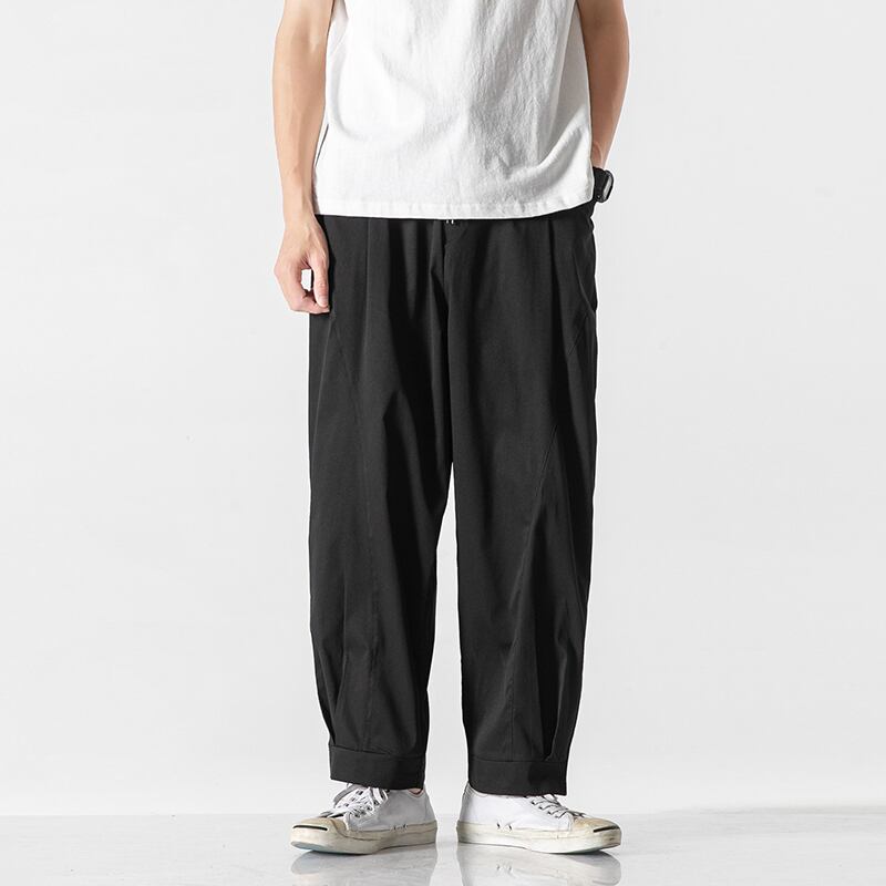 [Small Trouble Series] ★China style pants★ 4color bottoms, unisex, men's, large size, plain, easy to match, retro