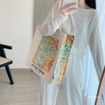 Load image into Gallery viewer, [Andcici Series]★Bag★ Tote bag, canvas, large capacity, date, floral pattern, oil painting style, yellow, beige, retro
