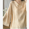 Load image into Gallery viewer, [Kofuku Series]★China-style shirt★ 3color V-neck tops Ethnic style Green Yellow Pink
