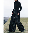 Load image into Gallery viewer, [Big Blue Dragon Series] ★China style gaucho pants★ Gaucho bottoms switching print slimming black black
