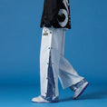 Load image into Gallery viewer, [XLQS Series]★Pants★ 2color Black or White Faux Layered Unisex Large Size Black White
