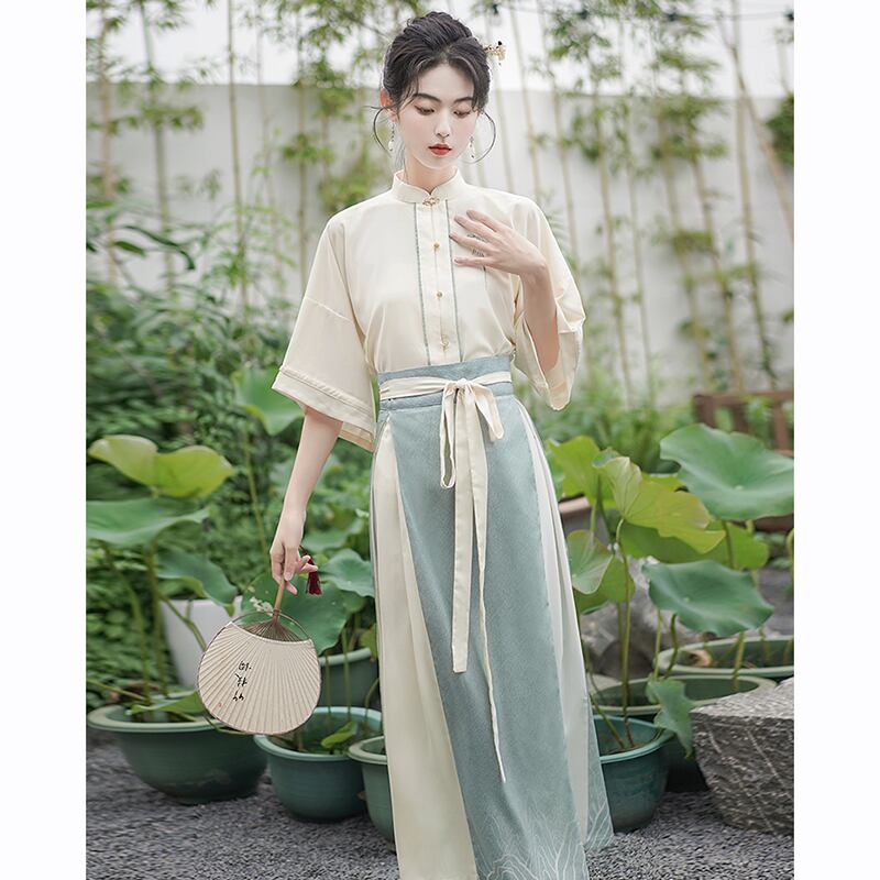 [BABA Series]★China style skirt★Bottoms Window skirt Chinese elements Chinese clothing skirt Color scheme Easy to match