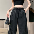 Load image into Gallery viewer, [Women's University 18 Series]★China style trousers★Bottoms, casual pants, black, slimming, easy to match
