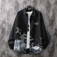 Load image into Gallery viewer, [TFQ Series] ★China style shirt★ 2 color tops, unisex, men's ink pattern, large size, black white
