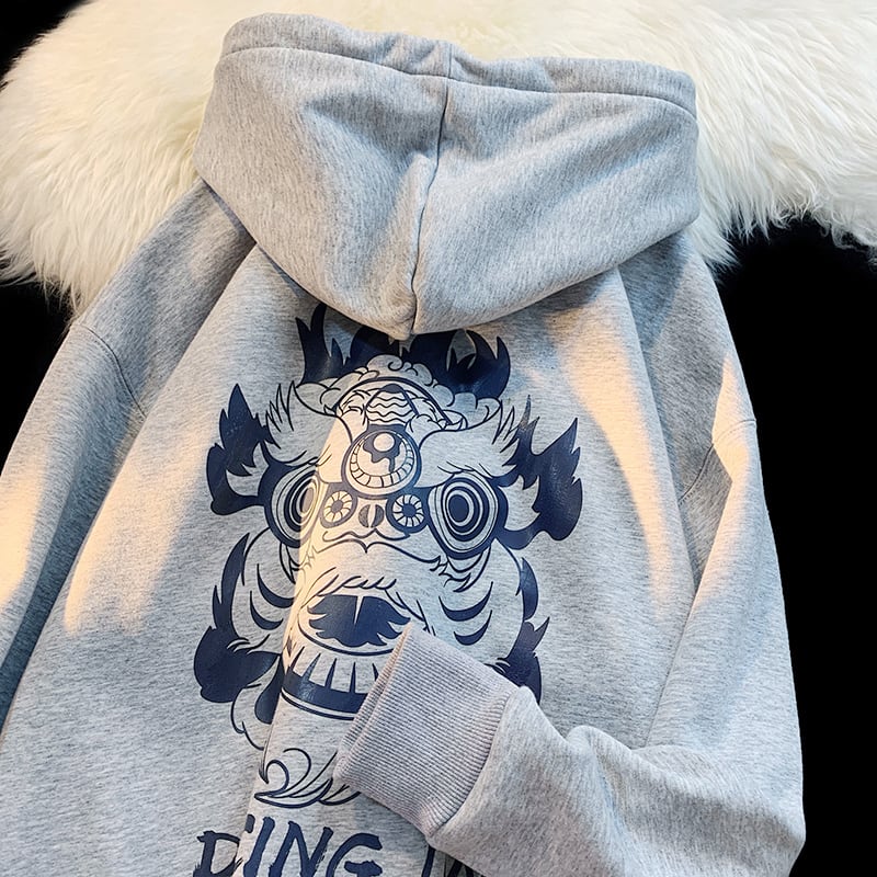 [XINGSHI Series]★China style hoodie★ 5color tops unisex men's cute white gray black blue pink