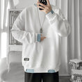 Load image into Gallery viewer, [Bakugan Series]★Long sleeve tops★ 4color fake layered unisex men's casual white black blue gray
