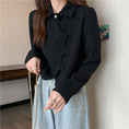 Load image into Gallery viewer, [壹號人家 Series] ★China style shirt★ 4 colors POLO neck China button tops Brown Black White Blue
