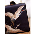 Load image into Gallery viewer, Chinese style bag handmade crane pattern travel everyday photography party retro chain black elegant
