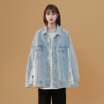 Load image into Gallery viewer, [Winter Series] ★Jacket★ 2color Blue or Black Denim Outer Jeans Unisex Switchable Fashion
