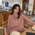 Load image into Gallery viewer, [Koshinke Series]★Shirt with tie★ Tops 3 colors Cute Easy to match Beige Light brown Pink
