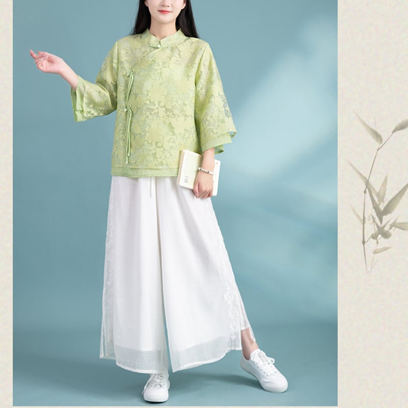 [Qing Series]★China style tops★ 3color Chinese style shirt, Chinese clothes, summer clothes, cool, Chinese clothes, Tang clothes, retro