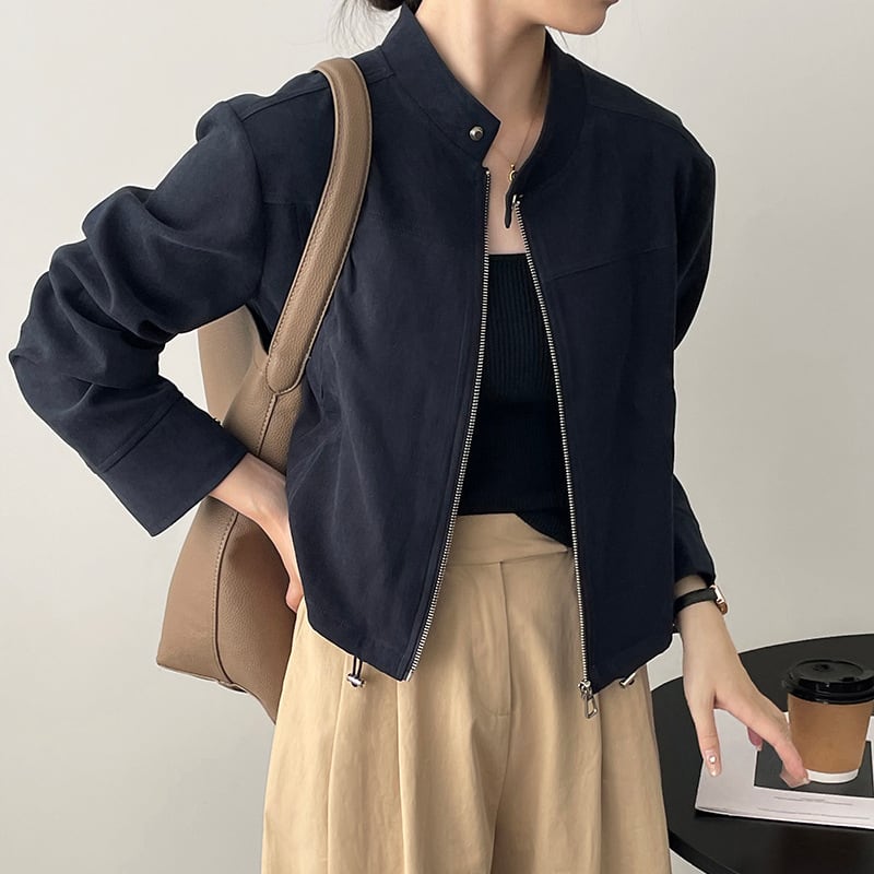 [Togawa Series] ★Outer★ 2color Jacket Short Length Simple Easy to Match Brown Navy ML