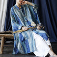 Load image into Gallery viewer, [LIANSHANG Series] ★Chinese style tops★ Shirt, long shirt, blue, loose, slimming, Chinese clothes
