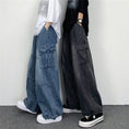 Load image into Gallery viewer, [MGJM Series]★Denim Pants★ 2color Pants Bottoms Unisex Men's Casual Street Blue Black
