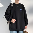 Load image into Gallery viewer, [BIGEMAN Series] ★Tops★ 2color Unisex Men's Large Size Round Neck Long Sleeve Black Beige
