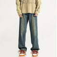 Load image into Gallery viewer, [BIGEMAN Series]★Denim Pants★ Bottoms Pants Men's Large Size Fashion Blue Blue
