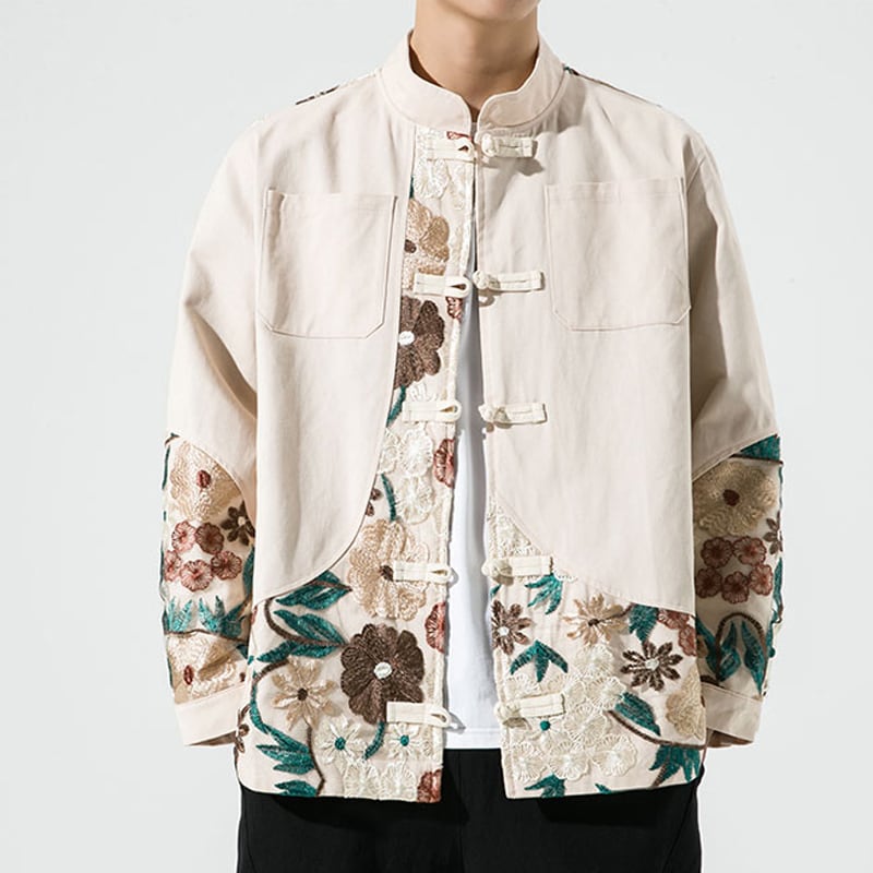 [Kimitsu Series] ★China style jacket★ Quilted Warm 2color Unisex Men's Embroidery China button