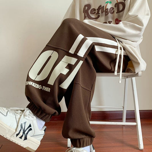 [DUFENG Series] ★Casual Pants★ 3color Bottoms Trousers Unisex Men's Alphabet Slimming Fashion