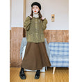 Load image into Gallery viewer, [Old Monster---Rachikuri Series] ★China style skirt★ Bottoms Lasha plain thick autumn/winter clothes brown
