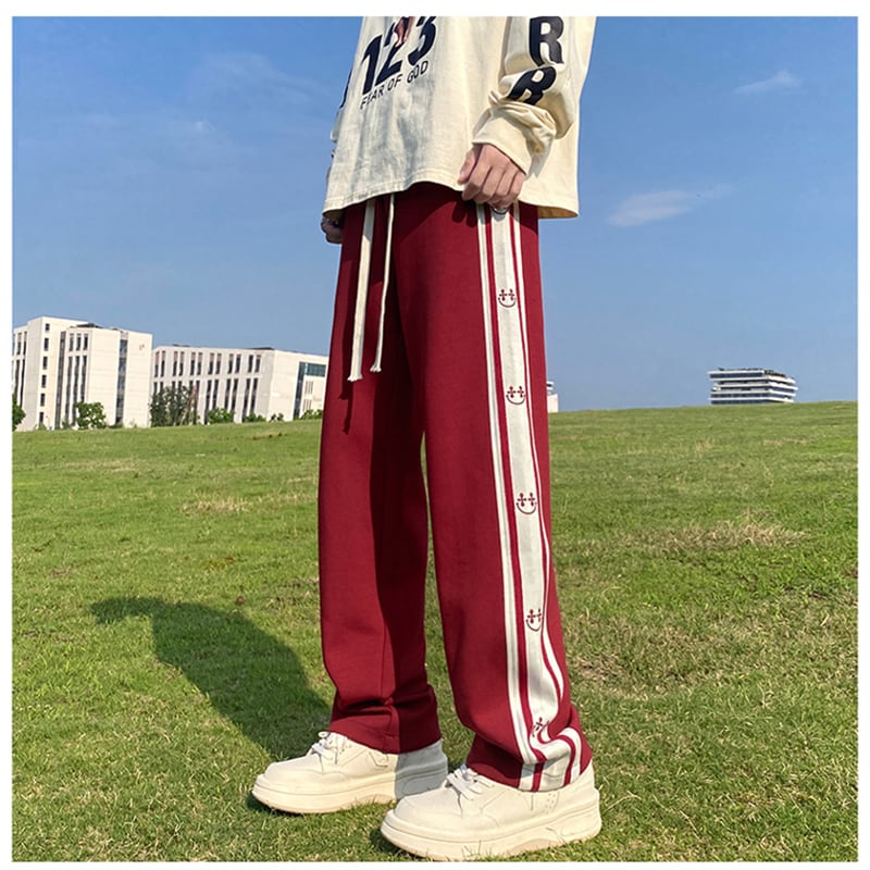 [NANSHI Series]★Casual Pants★ 3color Bottoms Trousers Unisex Men's Sports Style Stylish Vertical Stripes