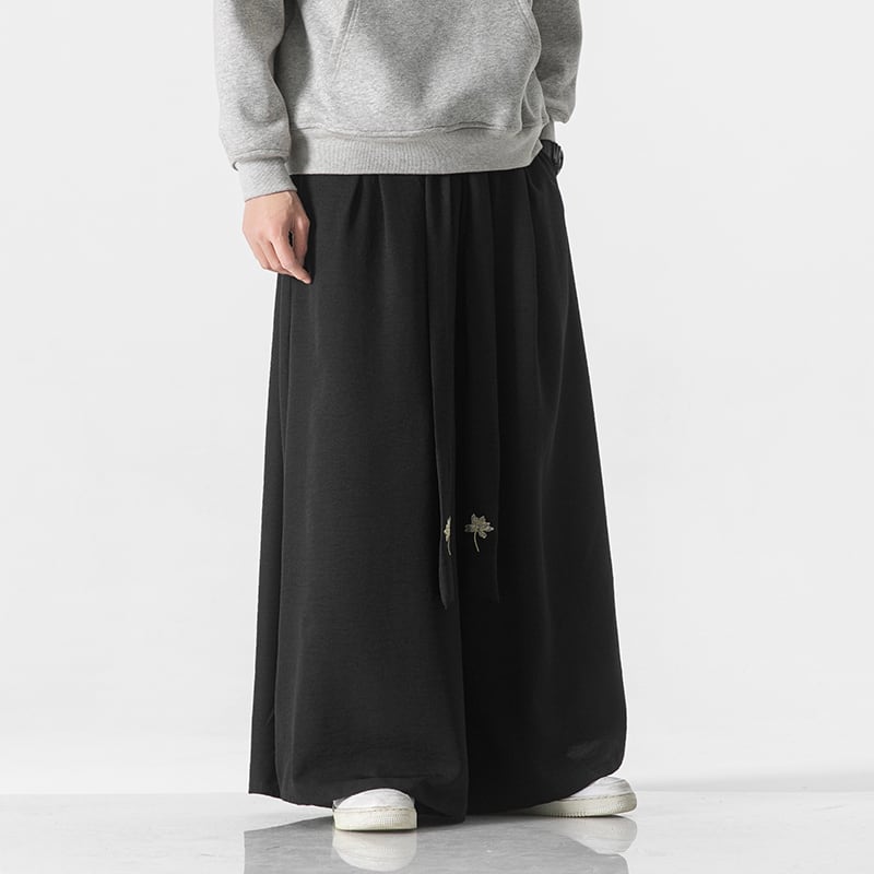 [Small Trouble Series]★China Style Pants★ 4color Bottoms Unisex Men's Large Size Gaucho Pants