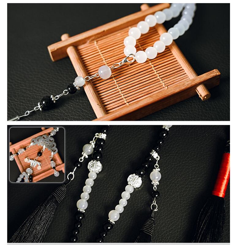 [Ancient Monster---Bokuren Series] ★China-style necklace★ Accessories Fringe Old-fashioned Retro Hanfu Chinese clothes