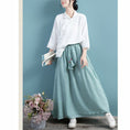 Load image into Gallery viewer, [Qing Series]★China style skirt★ 4color Bottoms Long length skirt Blue green Blue gray White Brown
