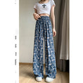 Load image into Gallery viewer, [FENGLIN Series] ★Casual Pants★ Bottoms Trousers Cool Blue Blue Slimming Print Summer Clothes Paisley
