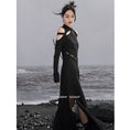 Load image into Gallery viewer, [Daiseiryusu Series] ★China style dress★ Exposed shoulders, sexy, long sleeves, design, long length, original
