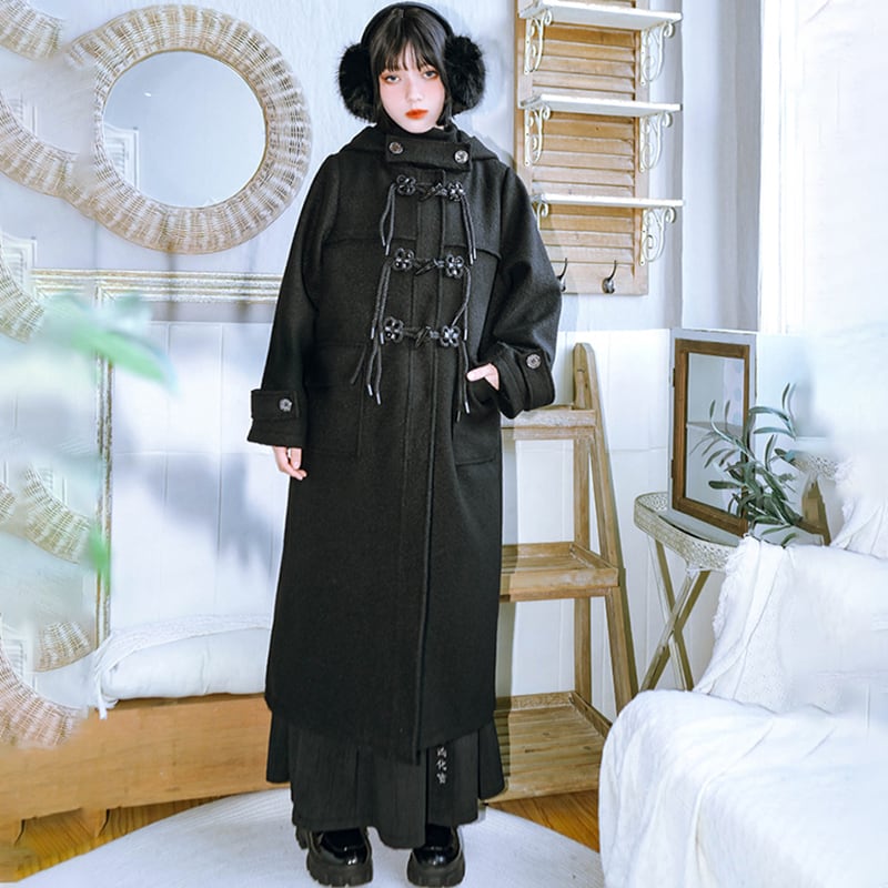 [Kokaisha---Shizuki Series] ★China style coat★ Lasha Quilted Thick Warm Winter Clothes Long Coat