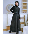 Load image into Gallery viewer, [Kokaisha --- Aikichi Series] ★China style skirt★ Bottoms switching velvet floral pattern black black
