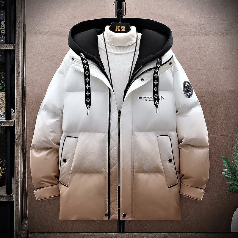 [ZBH Series]★Down Coat★ 5color 90% Down Gradient Winter Coat Warm Thick Unisex Men's Large Size