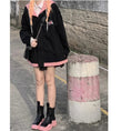 Load image into Gallery viewer, [GANGWEI Series] ★Jacket★ Outer Color Scheme Faux Layered Black Black Hooded
