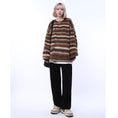 Load image into Gallery viewer, [MGJM Series]★Knit tops★ 2color horizontal striped striped pattern retro unisex men's women's Harajuku style easy to match
