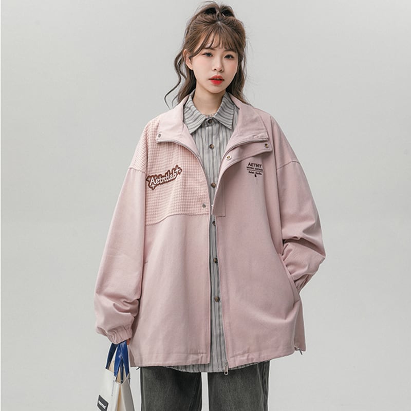 [Fujiiman series]★Jacket★ 4color outerwear unisex men's pink black beige brown