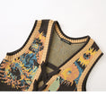 Load image into Gallery viewer, [LIANLISTUDIO series] ★Knit vest★ Oil painting style sunflower yellow floral pattern cute SML
