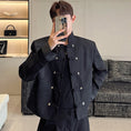 Load image into Gallery viewer, [Illustrated series] ★China style outerwear★ Jacket unisex men's short length black black retro
