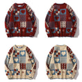 Load image into Gallery viewer, [MYJRENNZ Series] ★Sweater★ 2color Tops Christmas Unisex Men's Hat Plaid Pattern
