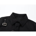 Load image into Gallery viewer, [LHSEN Series]★Shirt with tie★ Long sleeve shirt tops Mini length Cool Black Black ML XL 2XL
