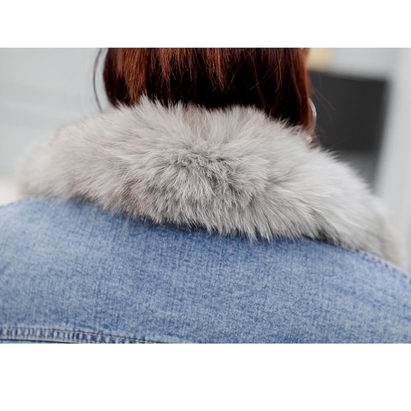 [ZHUANGYOU series] ★Winter coat★ Outer 2color denim jacket ladies blue blue black black