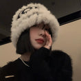 Load image into Gallery viewer, [Inkobo series] ★China style hat★ 5color knit fluffy fashionable cute black brown blue red pink
