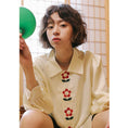 Load image into Gallery viewer, [Yangji Dream Series]★Shirt★ Tops Embroidery Original Retro Temperament Enhancement Long Sleeve Shirt Floral Pattern SM
