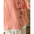 Load image into Gallery viewer, [Kofuku series] ★China style shirt★ 3color embroidery tops ethnic gray blue white pink
