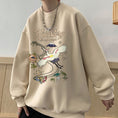 Load image into Gallery viewer, [LUONAI Series]★China style tops★ 6color round neck casual crane crane pattern print unisex men's large size
