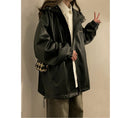 Load image into Gallery viewer, [BENGE Series]★Jacket★ 3color PU outerwear unisex men's large size brown black white
