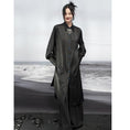 Load image into Gallery viewer, [Big Blue Dragon Series] ★China style shirt★ Long shirt, shirt dress, slit, simple, long length, original, slimming fit
