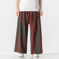 Load image into Gallery viewer, [Shu Han Ink Series]★China style pants★ 3color gaucho pants, vertical stripes, unisex, men's, loose, large size
