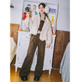 Load image into Gallery viewer, [Kokaisha---Jiku Brownma Series] ★Denim pants with belt★ Brushed lining, thick bottoms, pants, cotton, easy to match
