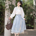 Load image into Gallery viewer, [Kaede bamboo --- Kishiro Yorigo series] ★Chinese style setup★ 3-piece set Chinese clothes Chinese elements shirt + vest + skirt
