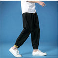 Load image into Gallery viewer, [Ushio Hyakudan Series]★China style trousers★ 3 colors, nine-quarter length, large size, slimming, unisex, men's, gray, black, gray green
